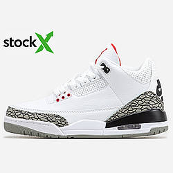 0913 Nike Air Jordan 3 White Cement 36