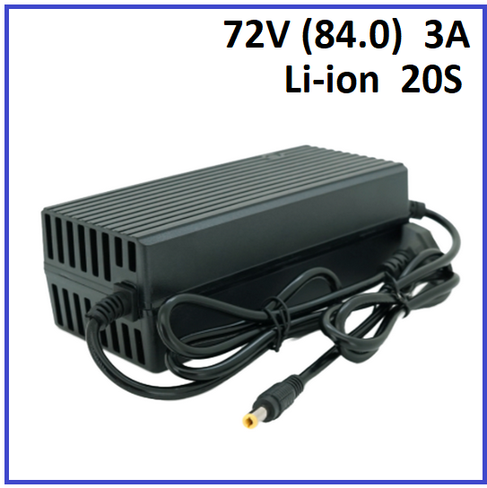 Зарядний пристрій Jinyi для Li-ion 72V (84.0) 20S до 3А штекер 5.5х2.5, фото 1