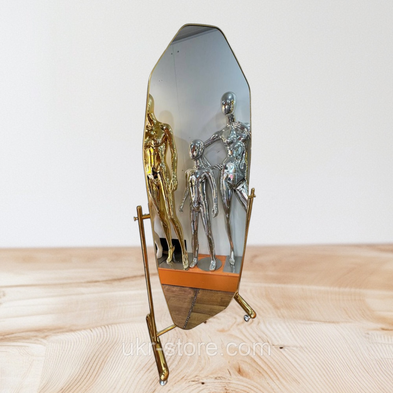 Дзеркало овальне на підставці, фото 1