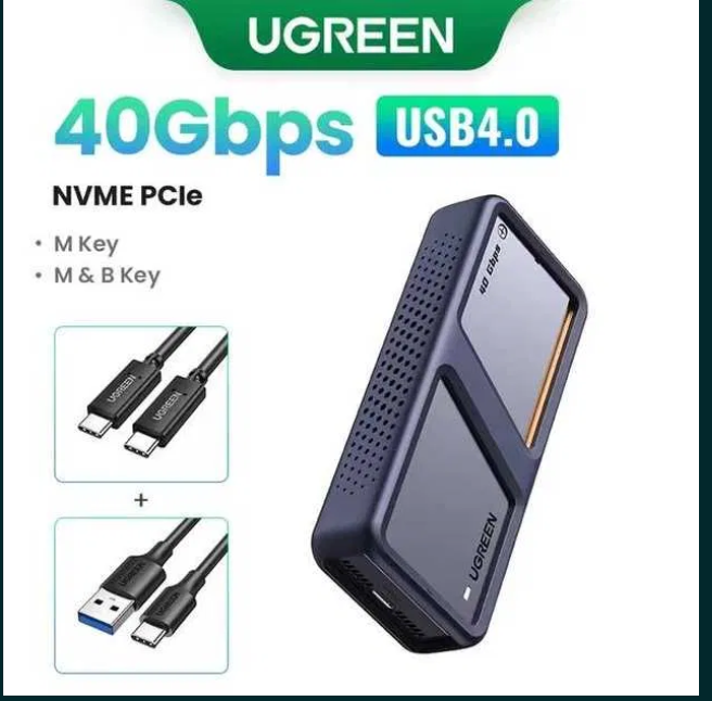 Ugreen SSD карман M2 NVME 40Gbps USB 4.0 (CM642), фото 1
