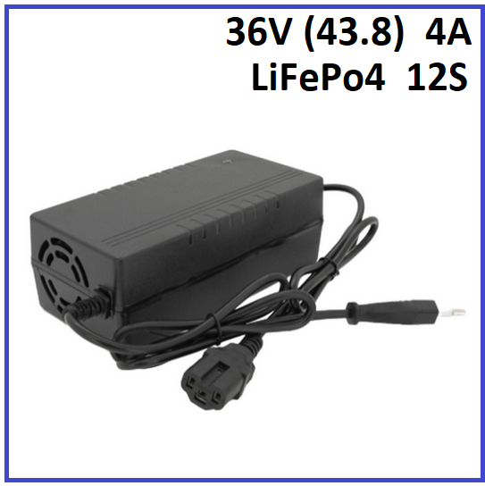 Зарядний пристрій Voltronic для LiFePo4 36V (43.8) 12S до 4A штекер 3-pin С13, фото 1