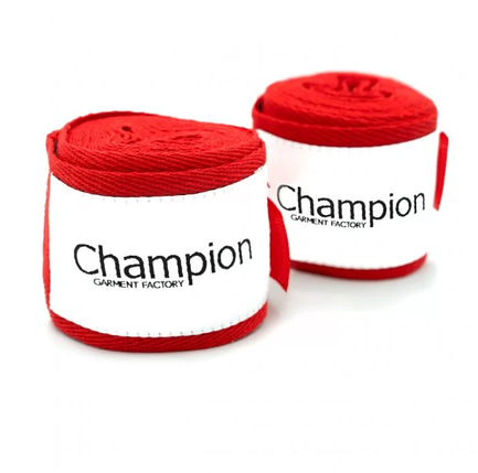 Боксерські бинти Champion 2.5 м червоні, захист під час тренувань, GF09058, фото 2