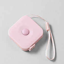 Метр м'який у рулетці вимірювальна стрічка 150х0,7 см рулетка 4,4х4,4 см 1 шт. Рожевий світлий