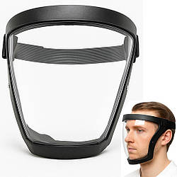 Прозорий щиток захисний лицьовий / Захисна маска пластикова / Маска щиток пилозахисний для обличчя