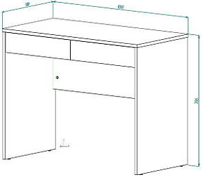 YOUNG B стіл письмовий, фото 3
