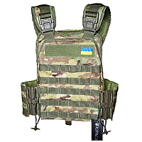 Плитоноска Kirasa с быстрым сбросом, изготовлена из кордуры, в камуфляже Multicam