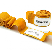 Боксерські бинти Champion 2.5 м жовті, захист під час тренувань, GF09065, фото 3