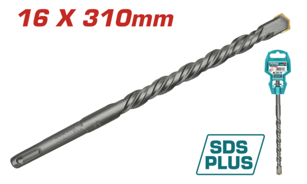 Акс.інстр TOTAL TAC311604 бур SDS plus 16x310мм  TZP136, фото 1