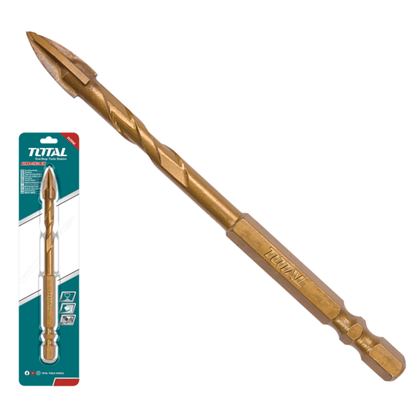 Акс.інстр TOTAL TACG200812 свердло по склу і плитці, 8х85мм  TZP197, фото 1