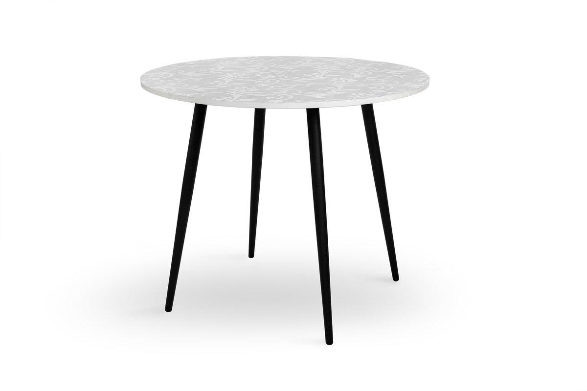 Стіл Слот D-90,УФ абстракція /чорні ноги, фото 1