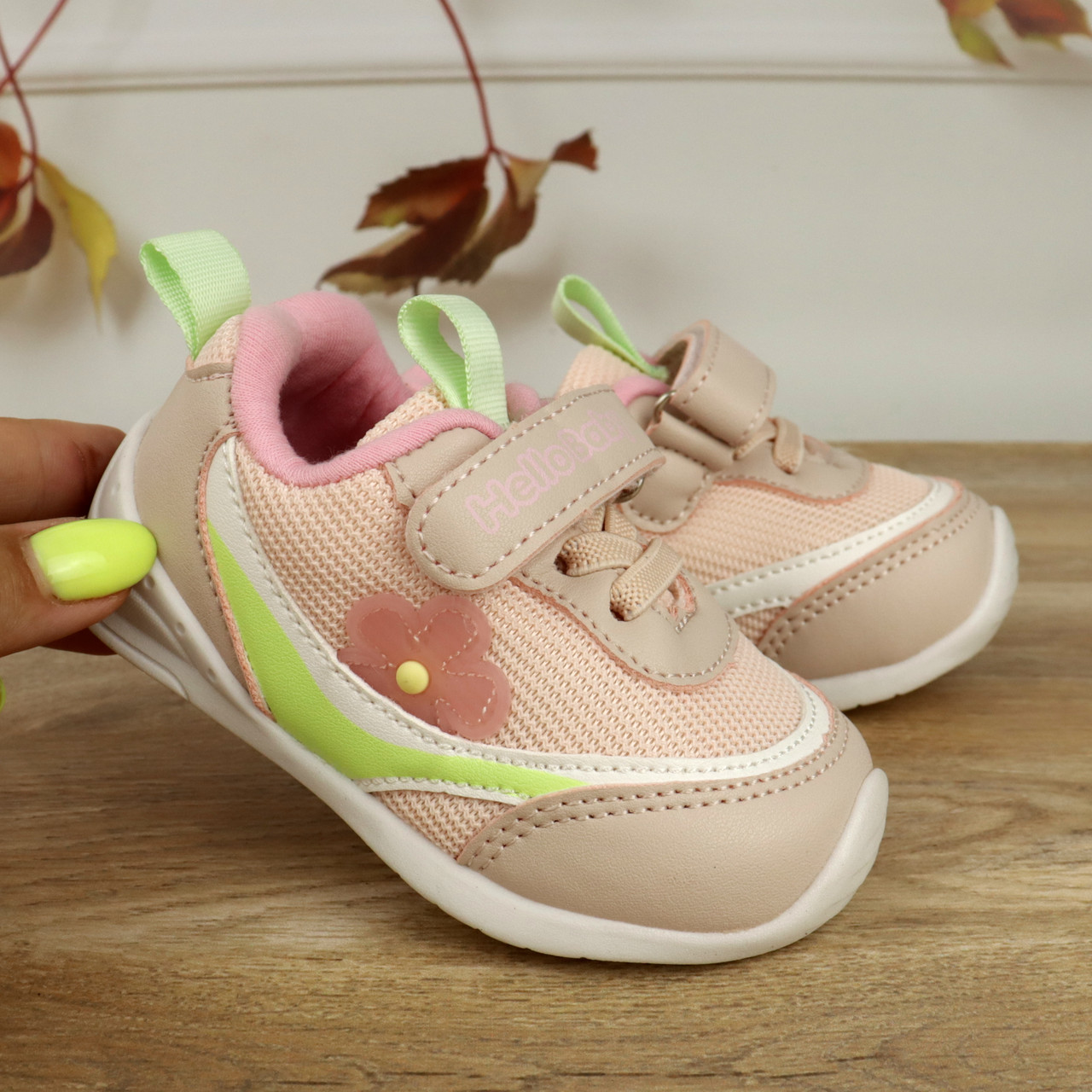 Кросівки для дівчинки рожеві з липучками ТМ Том.м переше взуття для малюка, фото 1