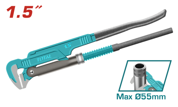 Ключ трубний L-подібний TOTAL THT172151, діаметр затиску 55 мм, фото 1