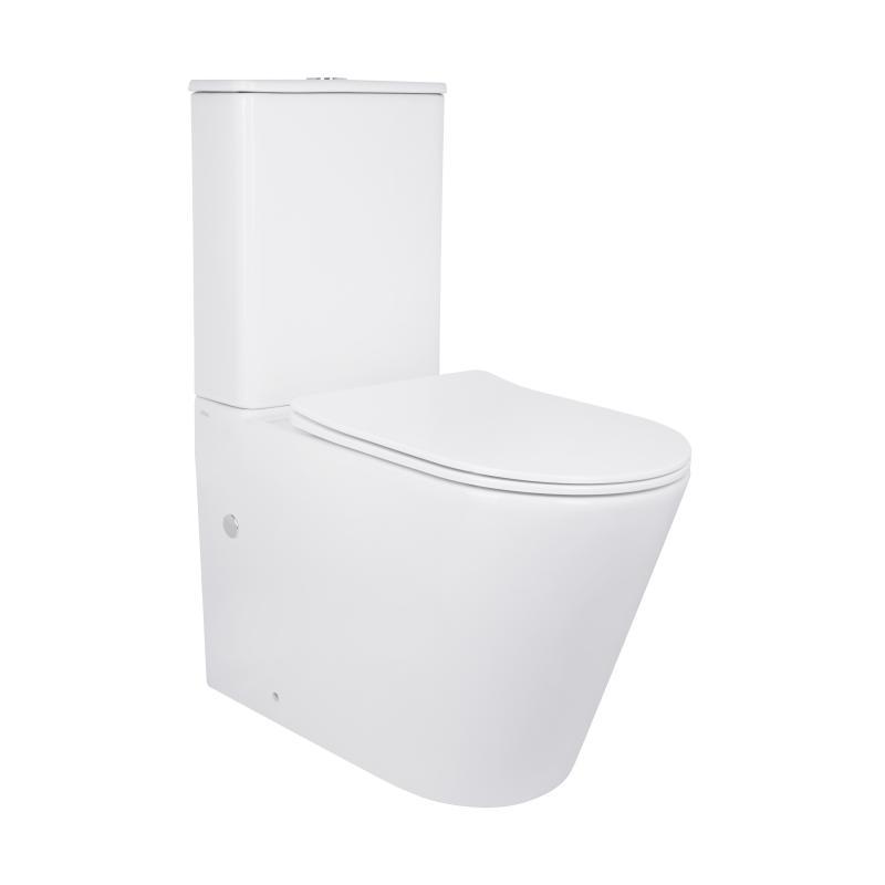 Унітаз-компакт Qtap Scorpio безободковий Ultra Quiet з сидінням Soft-close QT14222125AUQW, фото 1