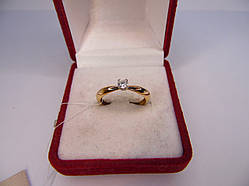 Золоте жіноче кільце. Розмір 17,5