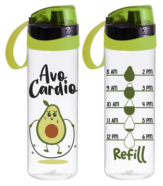 Пляшка для води HEREVIN PC-Avocardio 0.75 л з кнопкою 161670-050, фото 1