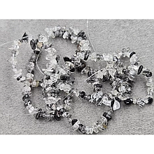 Намистини Рутиловий кварц крихта ~4-6*2-4мм