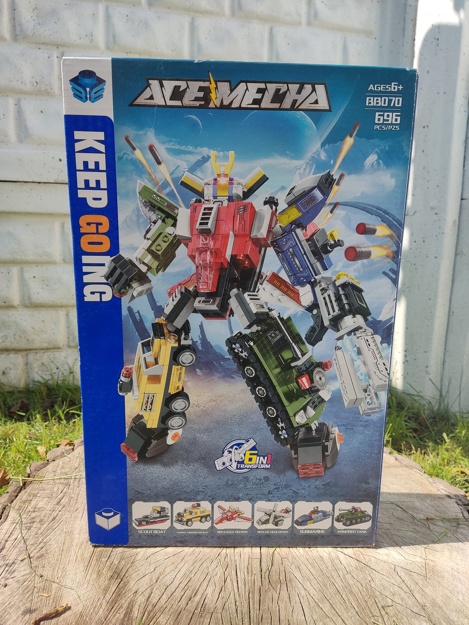 Конструктор BB070 робот-трансформер 6в1 військова техніка 696 деталей, фото 1