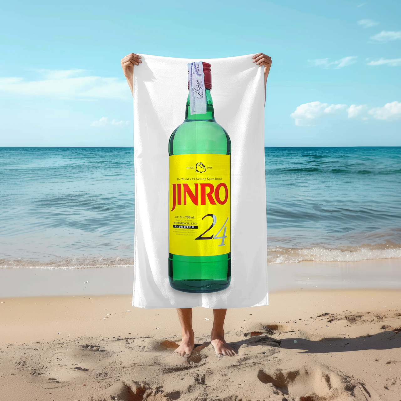 Рушник 78*140 см Горілка Jinro «Соджу» 24, 0,75л