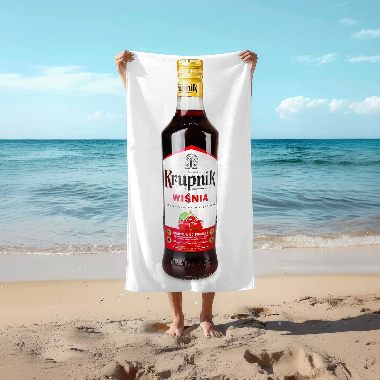 Рушник 78*140 см Krupnik вишнева, 0,5л