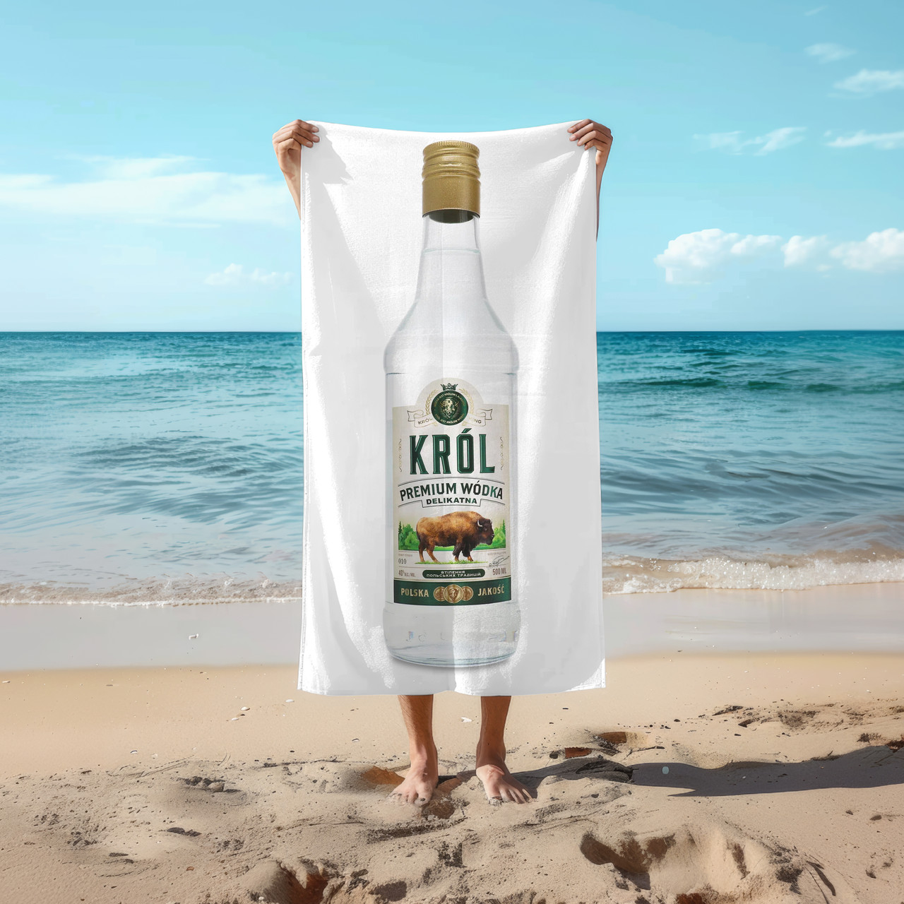 Рушник 78*140 см Горілка Krol, 0,5л