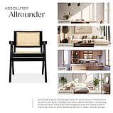 Крісло Lissy в ретро стилі бохо, чорний колір, фото 3