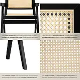 Крісло Lissy в ретро стилі бохо, чорний колір, фото 4