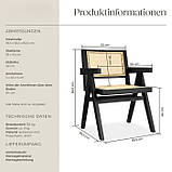 Крісло Lissy в ретро стилі бохо, чорний колір, фото 7