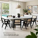 Крісло Lissy в ретро стилі бохо, чорний колір, фото 8