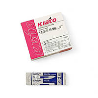 Лезо для скальпеля розмір 23 Kiato з вуглецевої сталі 100шт/уп