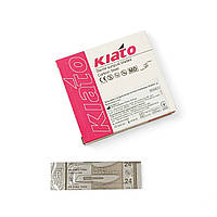 Лезо для скальпеля розмір 24 Kiato з вуглецевої сталі 100шт/уп