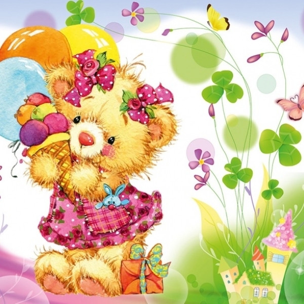 Подарочный пакет БОЛЬШОЙ ГОРИЗОНТАЛЬНЫЙ  24,5*36*12 см Цветки, фото 1