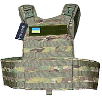 Тактическая плитоноска Kirasa из кордуры в камуфляже мультикам