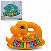 Музичний динозаврик з підсвічуванням зі звуками цифрами Розвиваюча іграшка яскраве піаніно з українською озвучкою малюкові, фото 2
