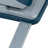 Діркопробивач Exakt-2 металевий, 30 аркушів, Earth colors синій, фото 2