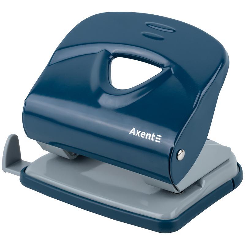 Діркопробивач Exakt-2 металевий, 30 аркушів, Earth colors синій, фото 1