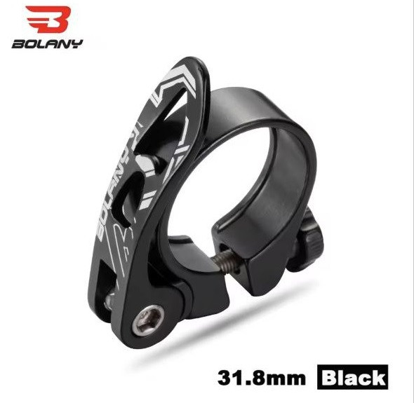 Затискач для сидіння велосипеда Bolany 31,8 мм з ексцентриком (чорний), фото 1