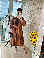 Плаття вишиванка жіноче з поясом 46-48 вишивка по всьому платтю