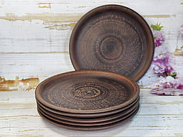 Набір глиняних обідніх тарілок діаметром 25 см 6 шт