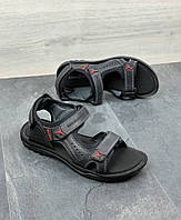 Шкіряні сандалі  колір  чорний