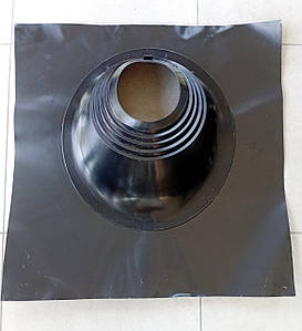 Покрівельний прохід для димоходу Майстер Флеш з силікону 160-280 мм прохід покрівлі з фланцем кутовий чорний