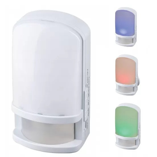 LED світильник нічник з датчиком темряви Livarno Home з мінливим світлом, нічник в розетку, фото 1