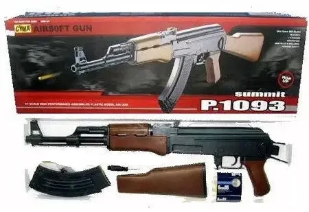 Автомат іграшковий металевий на пульках CYMA АК-47 P.1093 ZM93 83 см, фото 1