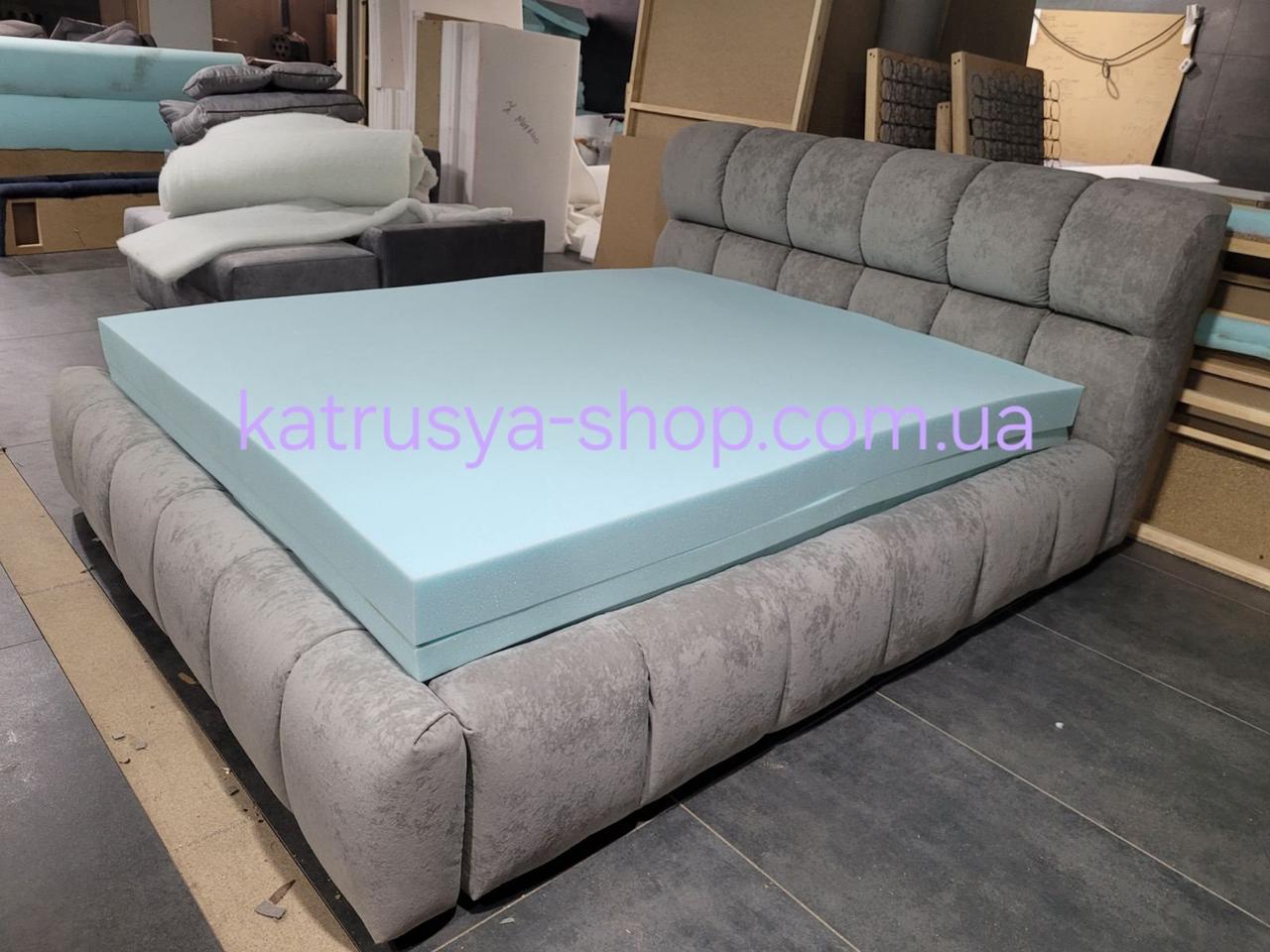 Ліжко двоспальне Орлі 160-180 (люкс) з механізмом велюр бежева, фото 1