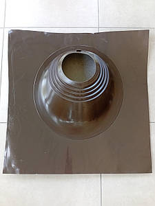 Кровельний прохід Майстер Флеш для димоходу кутовий, проходка покрівельна з силікону (160-280 мм) коричневий