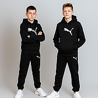 Теплий Костюм на флісі для хлопчика 146-164 см 003318 Туреччина Чорний