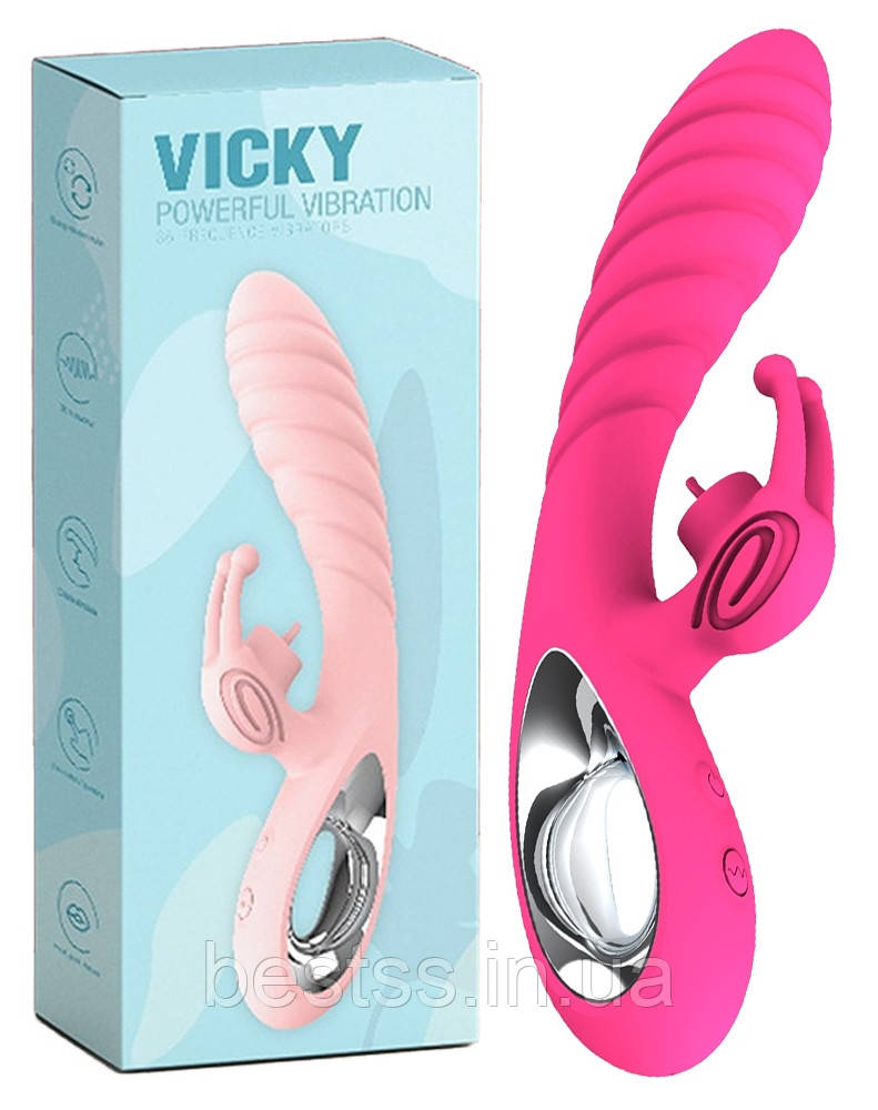 Потужний вібратор з 36 режимами вібрації Vicky Pink