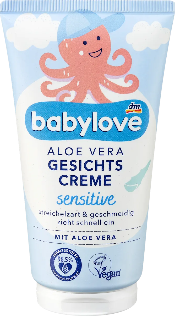 Крем для обличчя з алое Babylove Sensitive, 75мл, фото 1