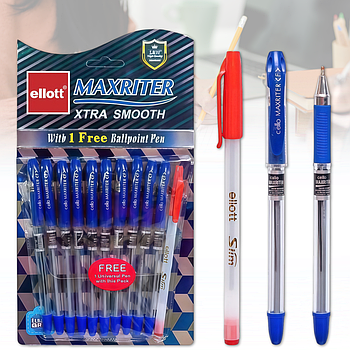 Ручка олійна MAXRITER CL727+1 "Ellott" Синя Упаковка 10 шт.