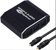 1x3 SPDIF / TosLink splitter optical digital Цифровий 3-х портовий розгалужувач оптичного аудіо звуку спліттер 1 на 3 порти s/pdif
