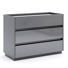 Комод Тео 3шх мат антрацит/мат графіт Миро Марк